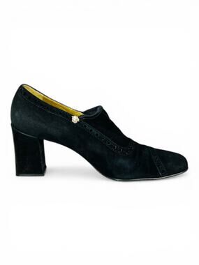 Gianni Versace Vintage 80s Black Suede Medusa Ankle Boots EU 38